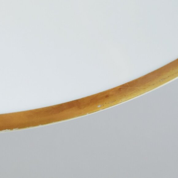 Vintage PM Jaeger & Co. Harvest Dinner Plate, Peach & Cherry, Heavy Gold Trim - Picture 3 of 10